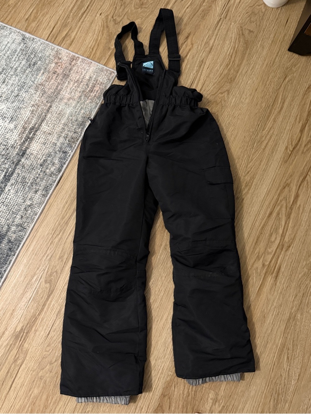 Kids Black Snow Bib Pants - Unbranded